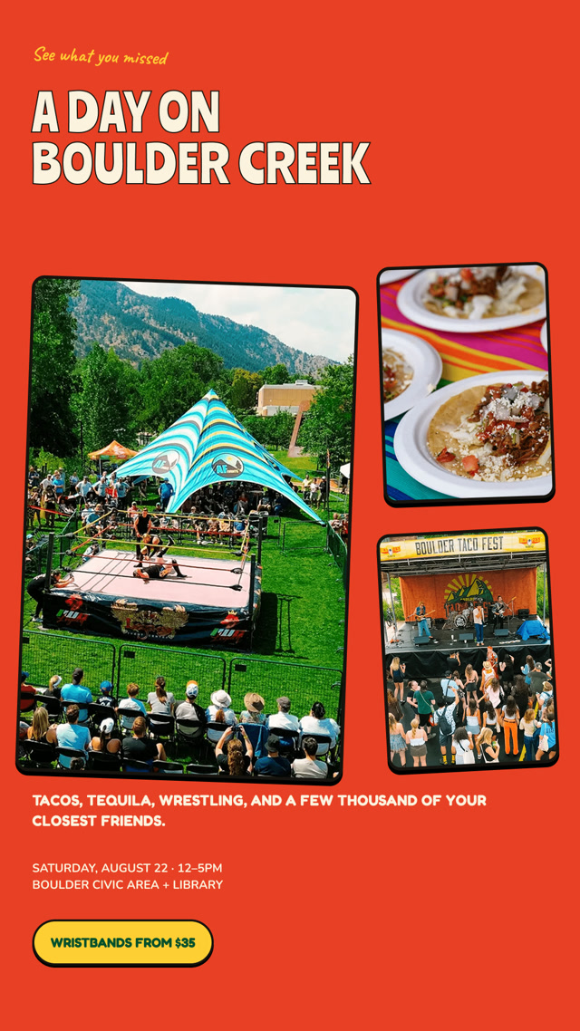 A Day on Boulder Creek campaign artwork